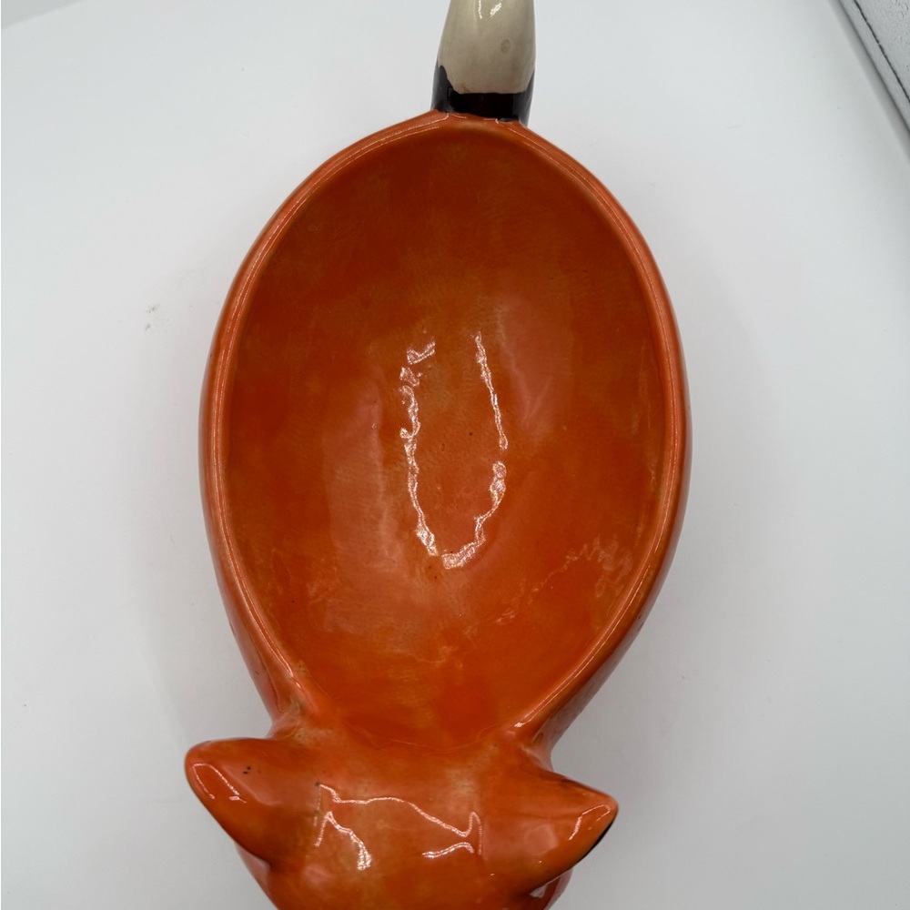 Charming pier 1 Orange Fox Ceramic candy bowl - Picture 2 of 6
